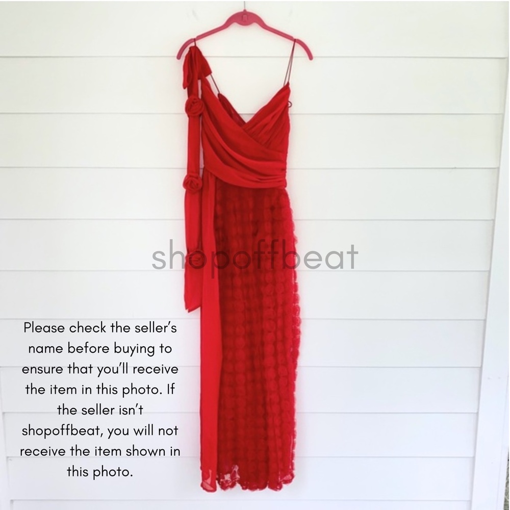 NEW For Love & Lemons Hannah Maxi Dress Red Small - Picture 11 of 17